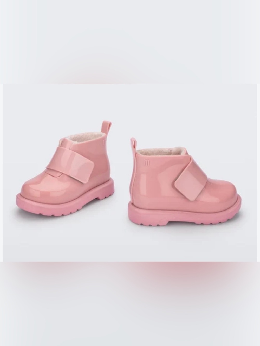 Mini Melissa  Chelsea Boots, Pink Glossy  Ankle Boots for Kids